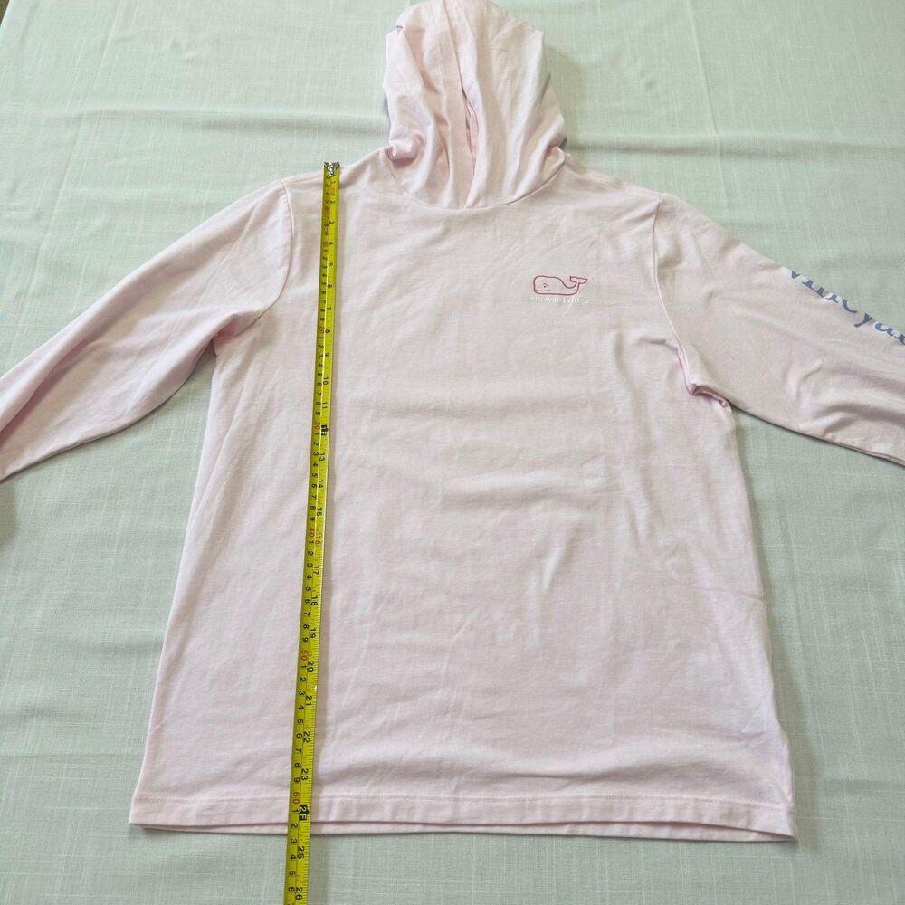 Vineyard Vines Pink Hoodie Lightweight T-Shirt Lont Sleeve Big Girls Size 16 NWT - Picture 3 of 7
